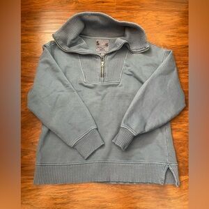 NWOT C&C California Hailey Sunwashed Quarter Zip Pullover Size M